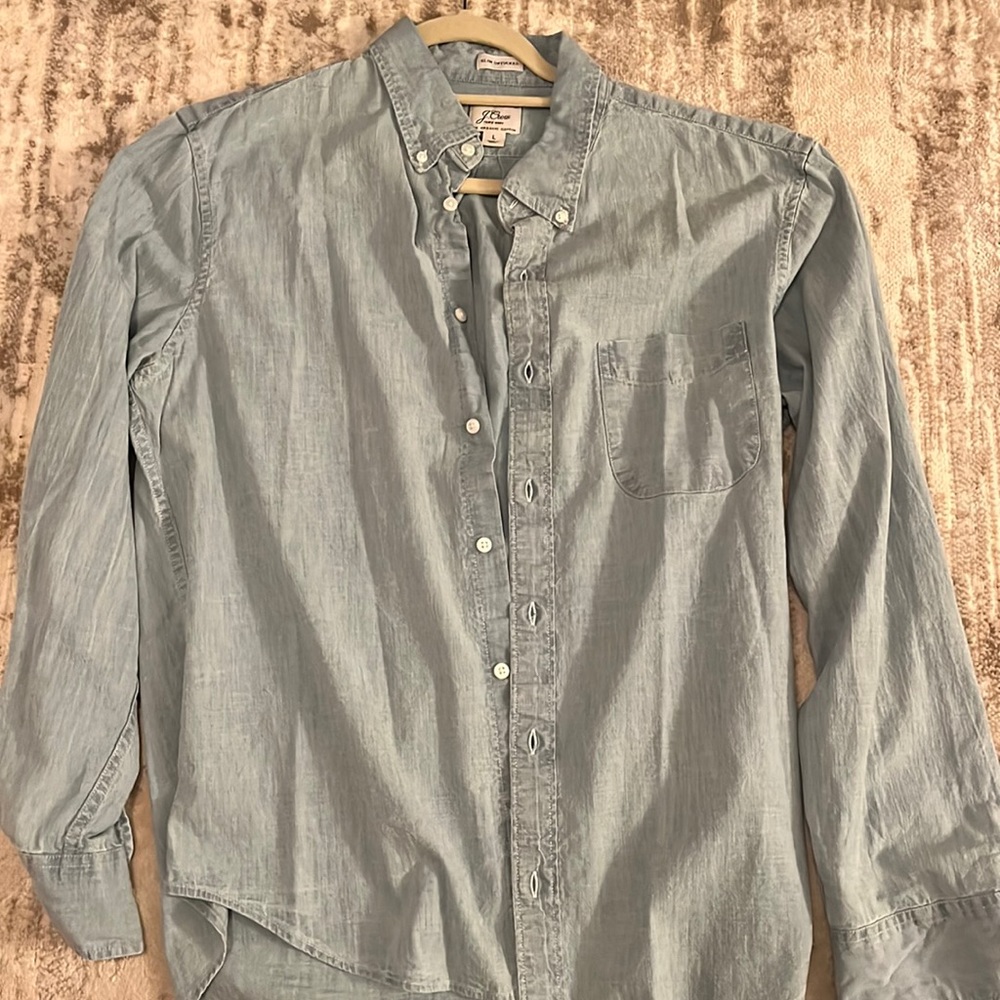 J Crew Slim Untucked Chambray Shirt